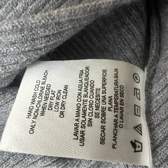 JOAN VASS NEWYORK MIST HEATHER GREY BATWING SWEATER SIZE L NWT - Picture 11 of 12